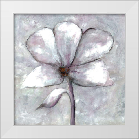 Cherished Bloom 3 White Modern Wood Framed Art Print by Charest, Doris