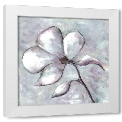 Cherished Bloom 5 White Modern Wood Framed Art Print by Charest, Doris