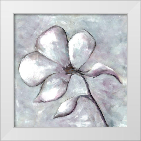 Cherished Bloom 5 White Modern Wood Framed Art Print by Charest, Doris