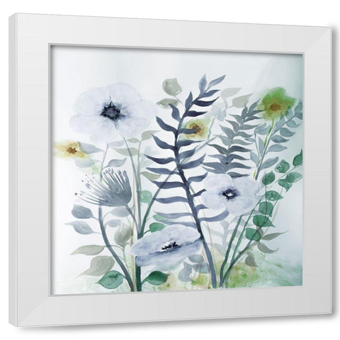 Floral Embrace 2 White Modern Wood Framed Art Print by Charest, Doris