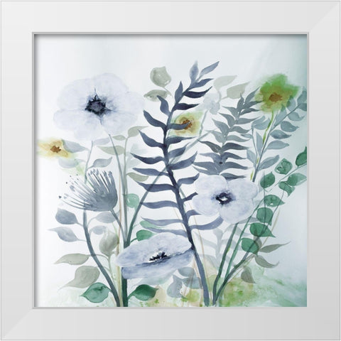 Floral Embrace 2 White Modern Wood Framed Art Print by Charest, Doris