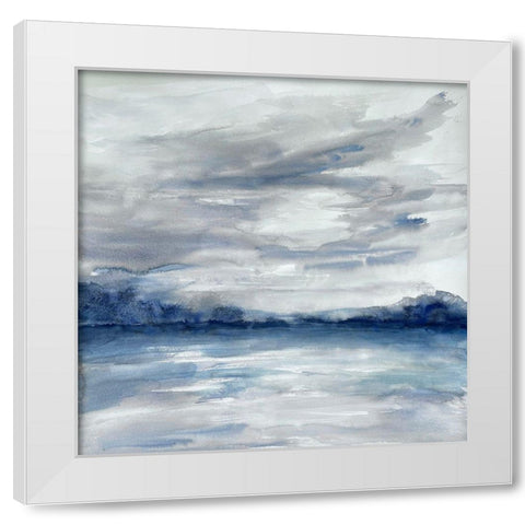 Gloomy Square 1 White Modern Wood Framed Art Print by Charest, Doris