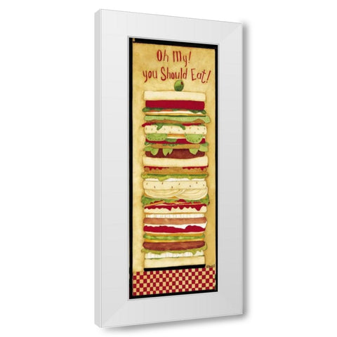 We Should Eat White Modern Wood Framed Art Print by DiPaolo, Dan