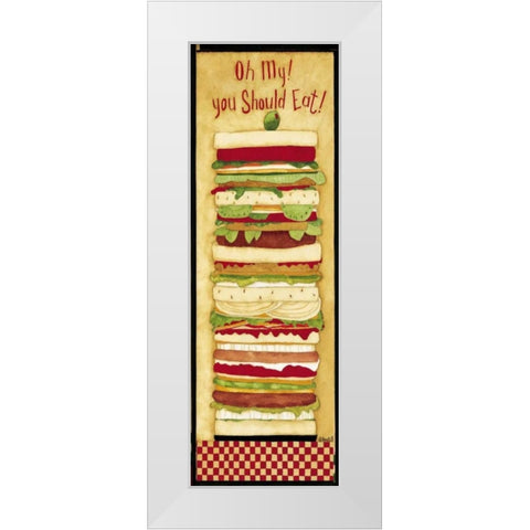 We Should Eat White Modern Wood Framed Art Print by DiPaolo, Dan