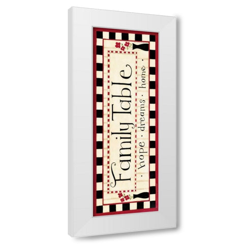 Family Table White Modern Wood Framed Art Print by DiPaolo, Dan