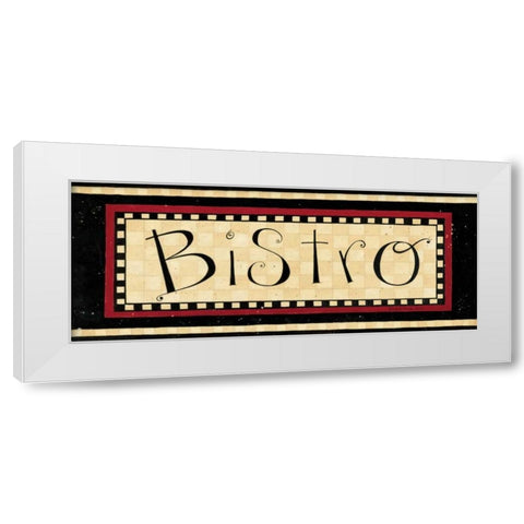 Bistro White Modern Wood Framed Art Print by DiPaolo, Dan