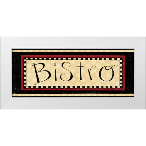Bistro White Modern Wood Framed Art Print by DiPaolo, Dan