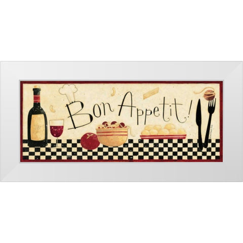 Bon Appetit White Modern Wood Framed Art Print by DiPaolo, Dan