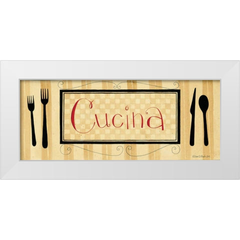 Cucina White Modern Wood Framed Art Print by DiPaolo, Dan
