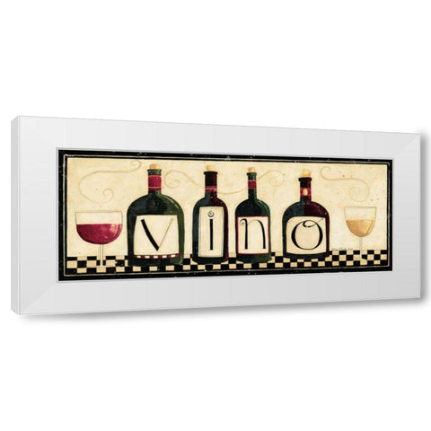 Vino White Modern Wood Framed Art Print by DiPaolo, Dan