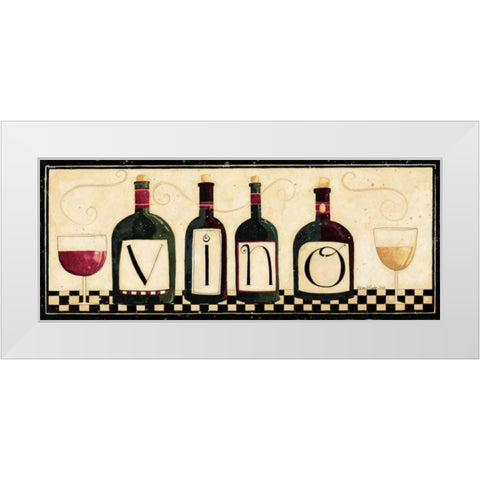 Vino White Modern Wood Framed Art Print by DiPaolo, Dan