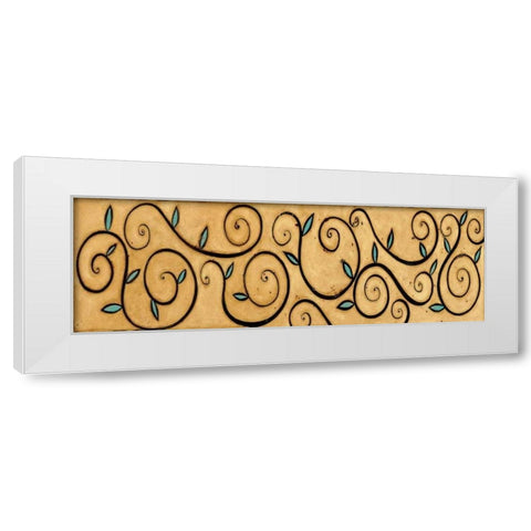 Swirl Border White Modern Wood Framed Art Print by DiPaolo, Dan