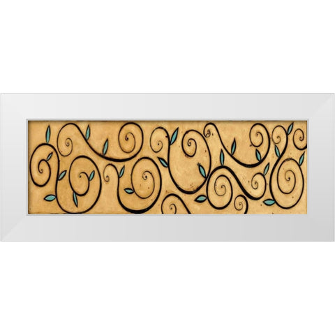 Swirl Border White Modern Wood Framed Art Print by DiPaolo, Dan
