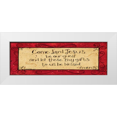 Lord Jesus White Modern Wood Framed Art Print by DiPaolo, Dan