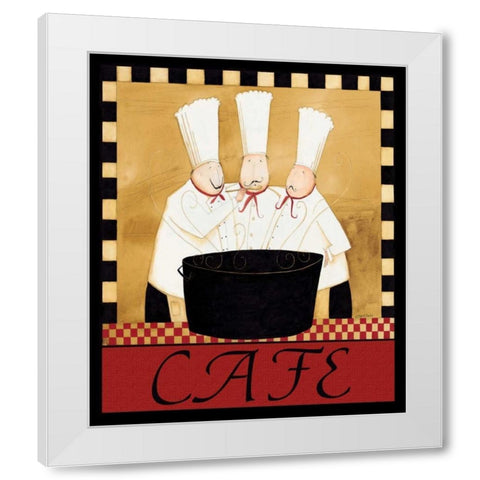 Cafe Chefs White Modern Wood Framed Art Print by DiPaolo, Dan