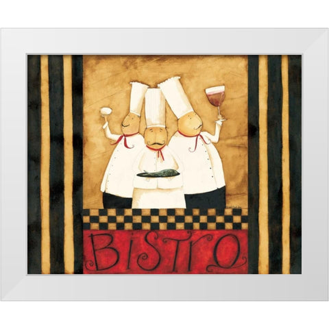 Bistro Boys White Modern Wood Framed Art Print by DiPaolo, Dan