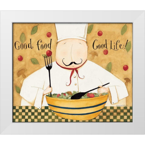Good Food White Modern Wood Framed Art Print by DiPaolo, Dan