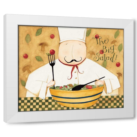 Big Salad White Modern Wood Framed Art Print by DiPaolo, Dan