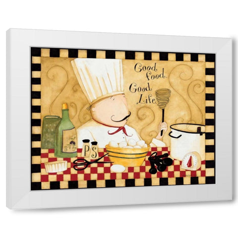Good Food White Modern Wood Framed Art Print by DiPaolo, Dan