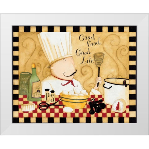 Good Food White Modern Wood Framed Art Print by DiPaolo, Dan