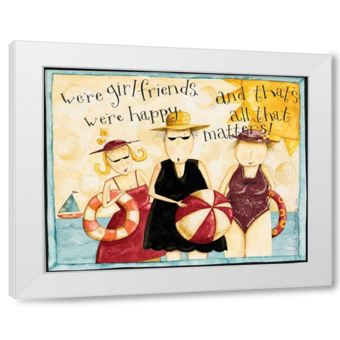 Friend White Modern Wood Framed Art Print by DiPaolo, Dan