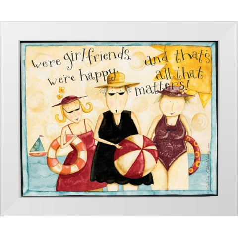 Friend White Modern Wood Framed Art Print by DiPaolo, Dan