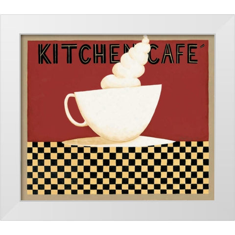 Kitchen Cafe White Modern Wood Framed Art Print by DiPaolo, Dan