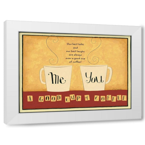 You And Me White Modern Wood Framed Art Print by DiPaolo, Dan