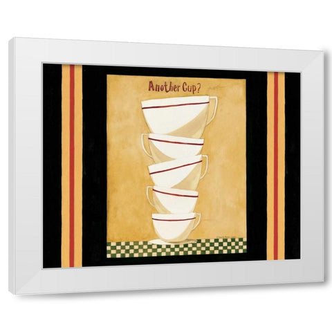 Tall Cups White Modern Wood Framed Art Print by DiPaolo, Dan