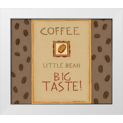 Little Bean White Modern Wood Framed Art Print by DiPaolo, Dan