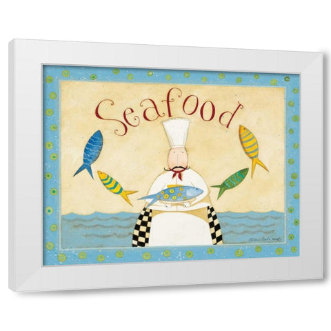 Seafood White Modern Wood Framed Art Print by DiPaolo, Dan
