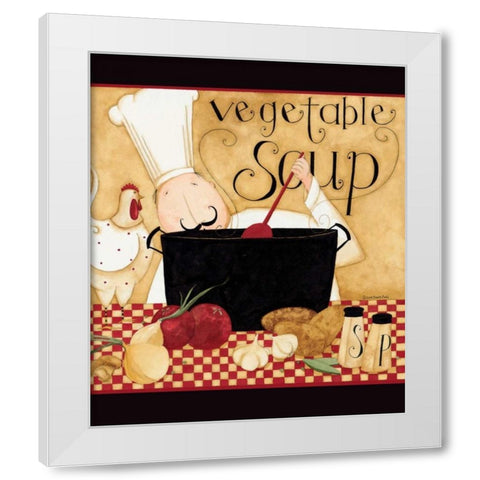 Vegetable Soup White Modern Wood Framed Art Print by DiPaolo, Dan