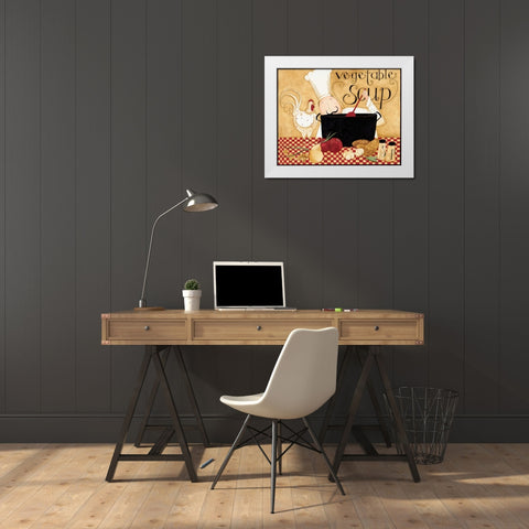 Soup White Modern Wood Framed Art Print by DiPaolo, Dan