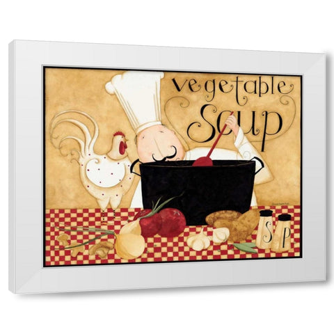 Soup White Modern Wood Framed Art Print by DiPaolo, Dan