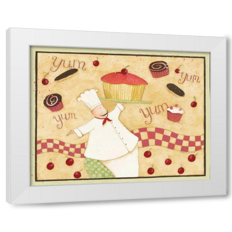 Yum White Modern Wood Framed Art Print by DiPaolo, Dan