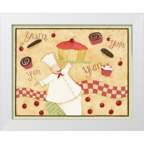 Yum White Modern Wood Framed Art Print by DiPaolo, Dan