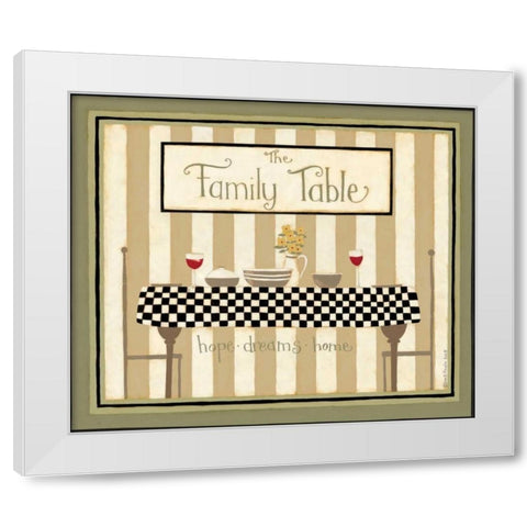 Table White Modern Wood Framed Art Print by DiPaolo, Dan