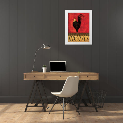 Menu White Modern Wood Framed Art Print by DiPaolo, Dan