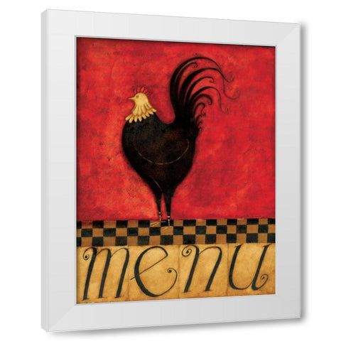 Menu White Modern Wood Framed Art Print by DiPaolo, Dan