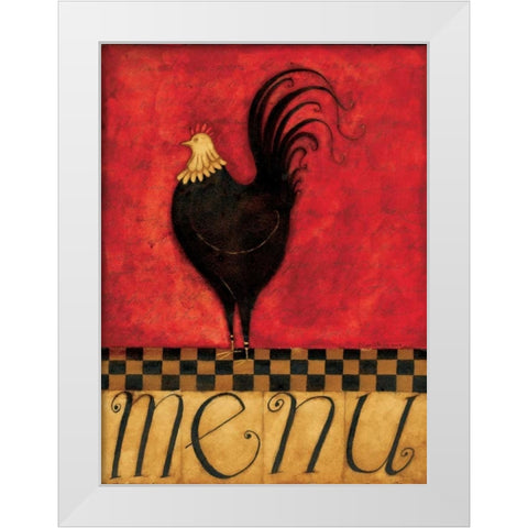 Menu White Modern Wood Framed Art Print by DiPaolo, Dan