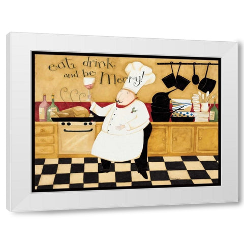 Cooking With Wine White Modern Wood Framed Art Print by DiPaolo, Dan