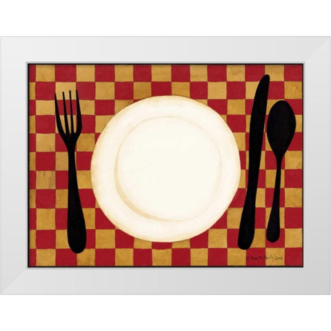 Plated White Modern Wood Framed Art Print by DiPaolo, Dan