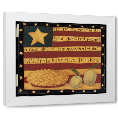 Pie White Modern Wood Framed Art Print by DiPaolo, Dan
