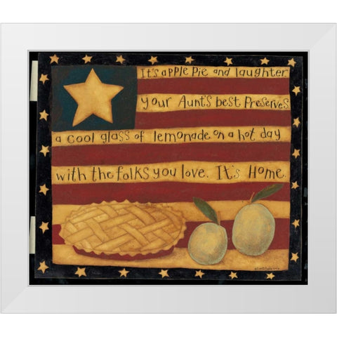 Pie White Modern Wood Framed Art Print by DiPaolo, Dan