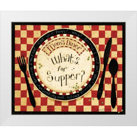 Moms White Modern Wood Framed Art Print by DiPaolo, Dan