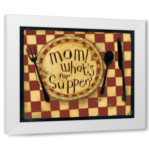Supper White Modern Wood Framed Art Print by DiPaolo, Dan