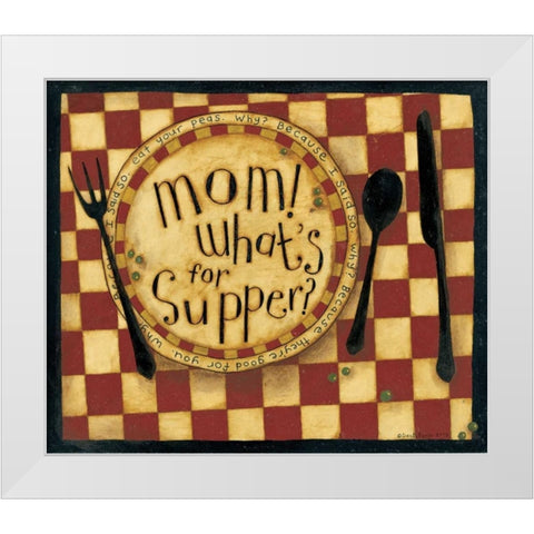 Supper White Modern Wood Framed Art Print by DiPaolo, Dan