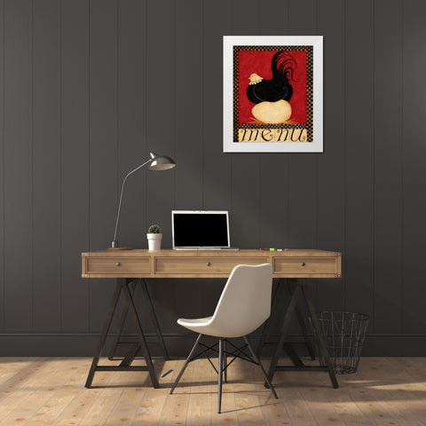 Eggs On The Menu White Modern Wood Framed Art Print by DiPaolo, Dan