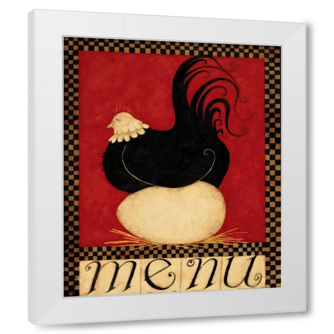 Eggs On The Menu White Modern Wood Framed Art Print by DiPaolo, Dan