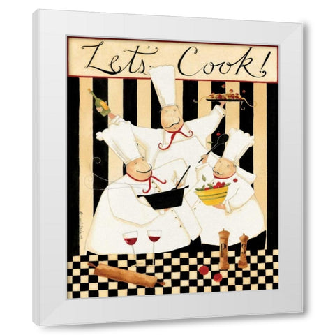 Lets Cook White Modern Wood Framed Art Print by DiPaolo, Dan